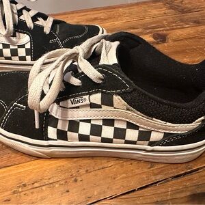Vans Kids Black and White Checkered Sneakers